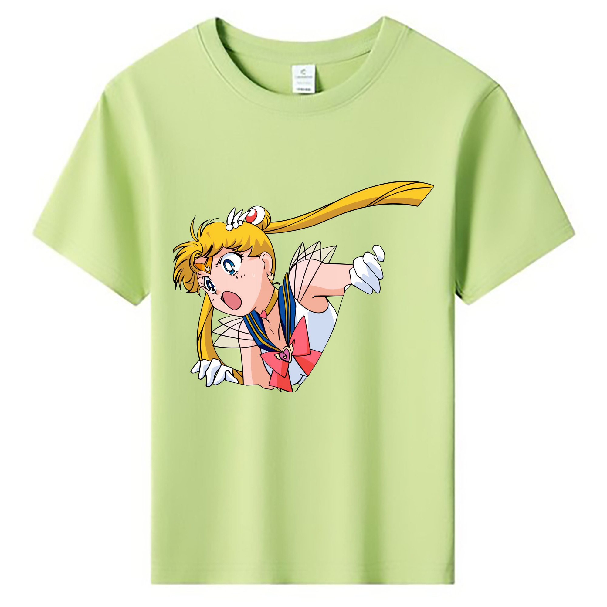 （画像用） 美少女戦士セーラームーン 月野 うさぎ つきの うさぎ Sailor Moon Tsukino Usagi 綿100％キッズTシャツ（フロントプリント）